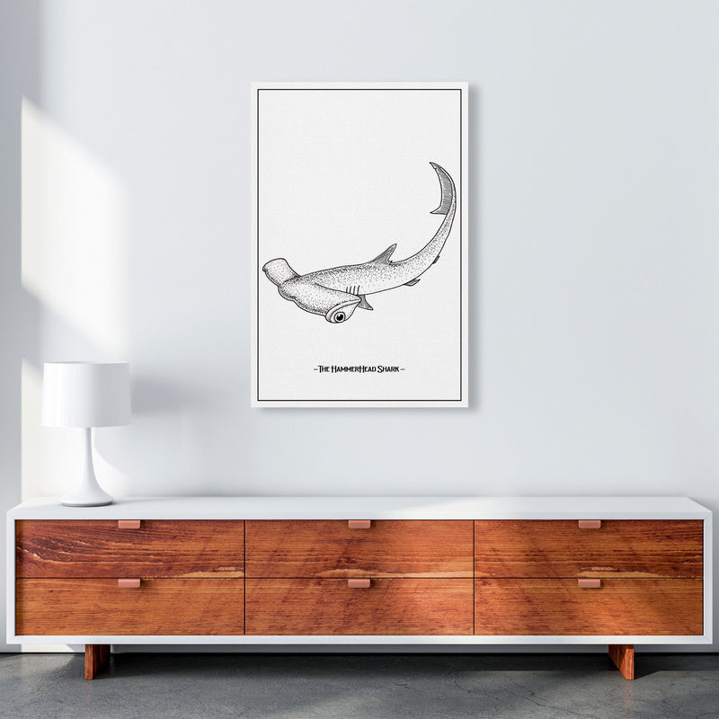 The Hammerhead Shark Art Print by Jason Stanley A1 Canvas