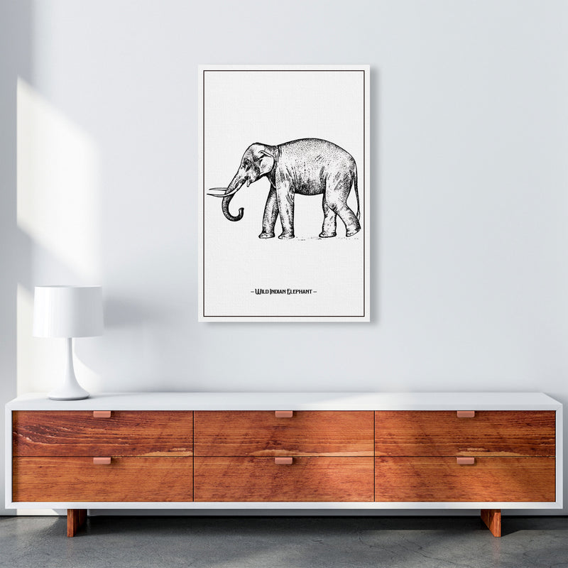 Wild Indian Elephant Art Print by Jason Stanley A1 Canvas
