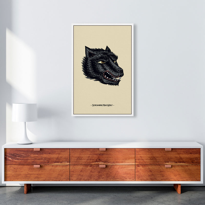 Screaming Mad Wolf Art Print by Jason Stanley A1 Canvas