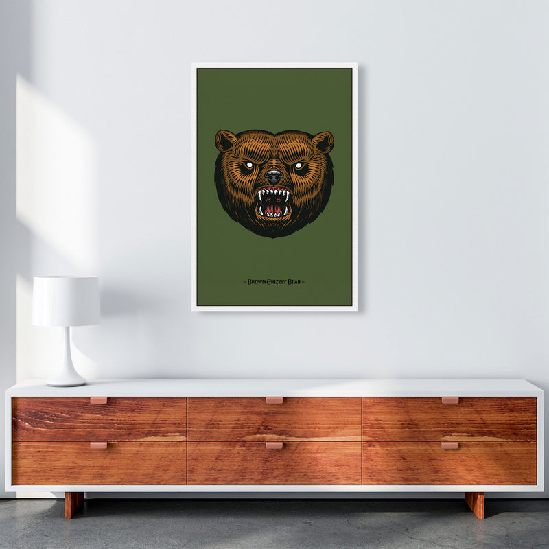 Brown Grizzly Bear Art Print by Jason Stanley A1 Canvas