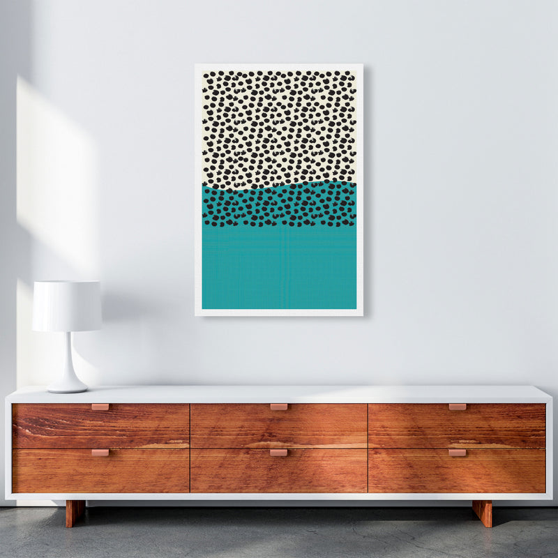 Blue Vibe Halftone Art Print by Jason Stanley A1 Canvas