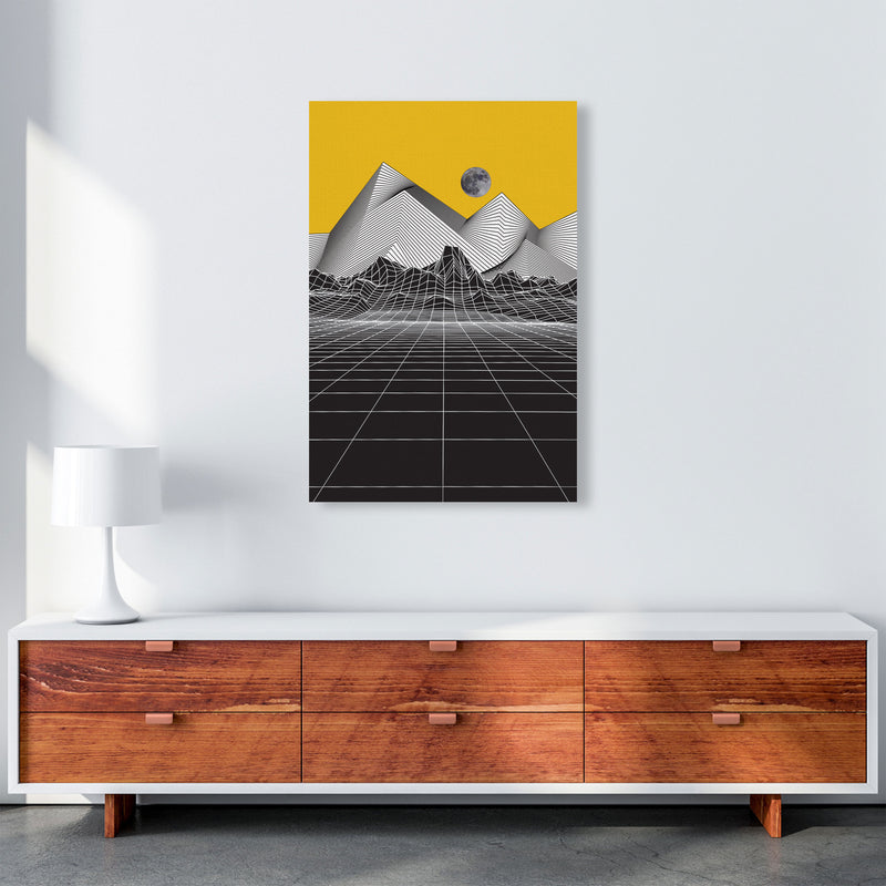 Moon Rise Yellow Art Print by Jason Stanley A1 Canvas