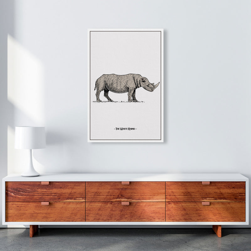The White Rhino Art Print by Jason Stanley A1 Canvas