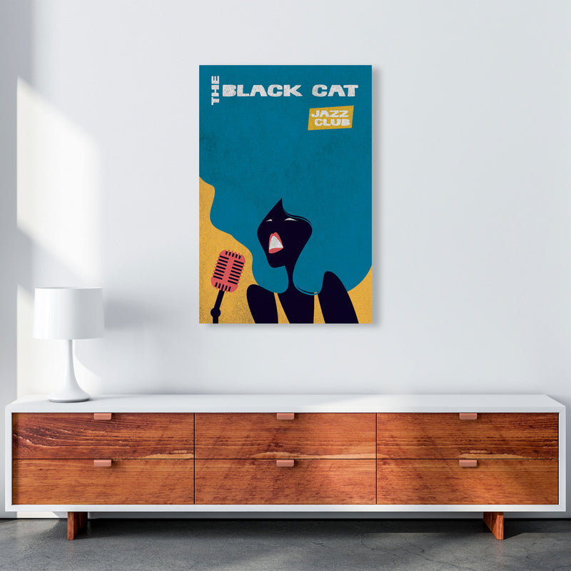 Black Cat Jazz Art Print by Jason Stanley A1 Canvas