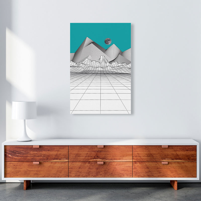 White Moon Rise Art Print by Jason Stanley A1 Canvas