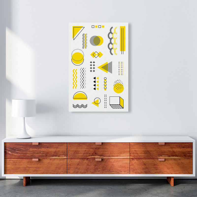 Yellow Shapes Art Print by Jason Stanley A1 Canvas