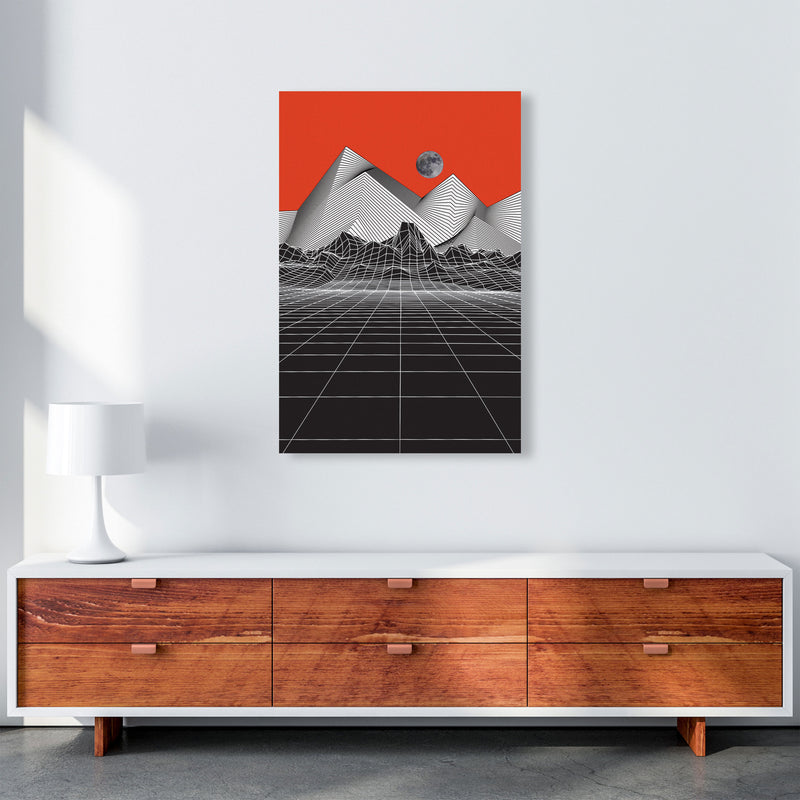 Moon Rise Red Art Print by Jason Stanley A1 Canvas
