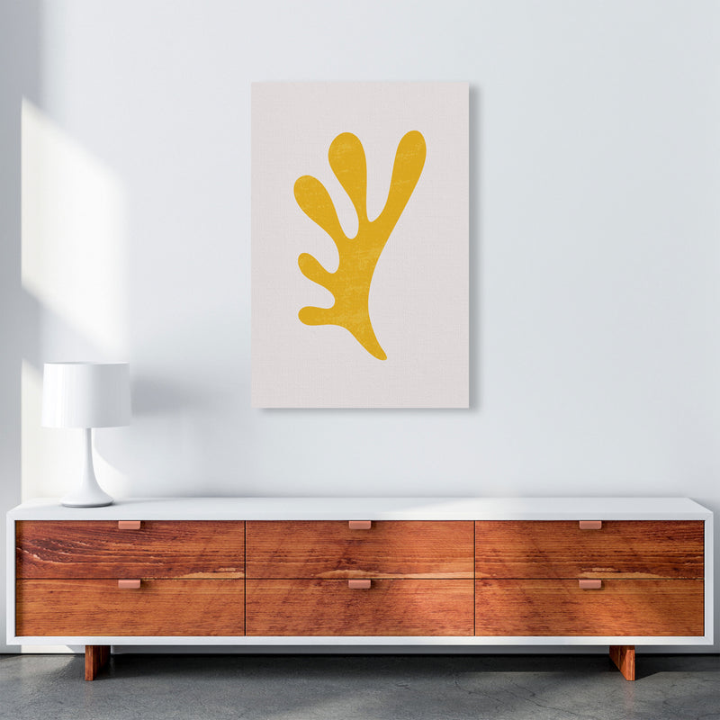 Abstract Yellow Algae Art Print by Jason Stanley A1 Canvas