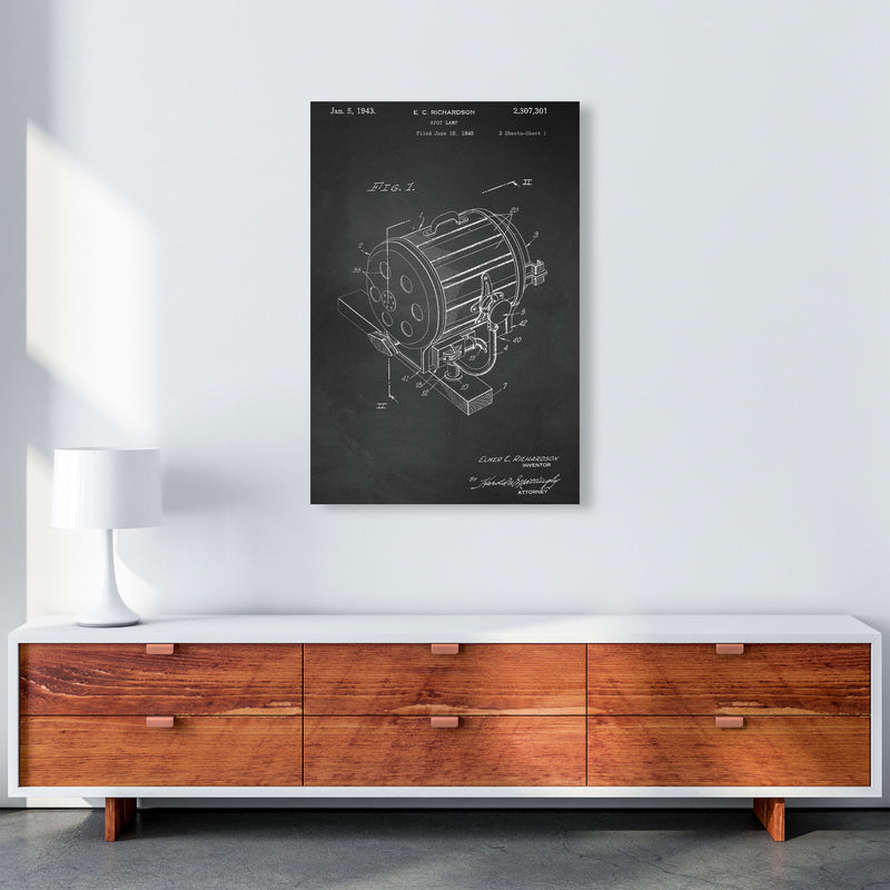 Cinema Spot Light Patent-Chalkboard Art Print by Jason Stanley A1 Canvas