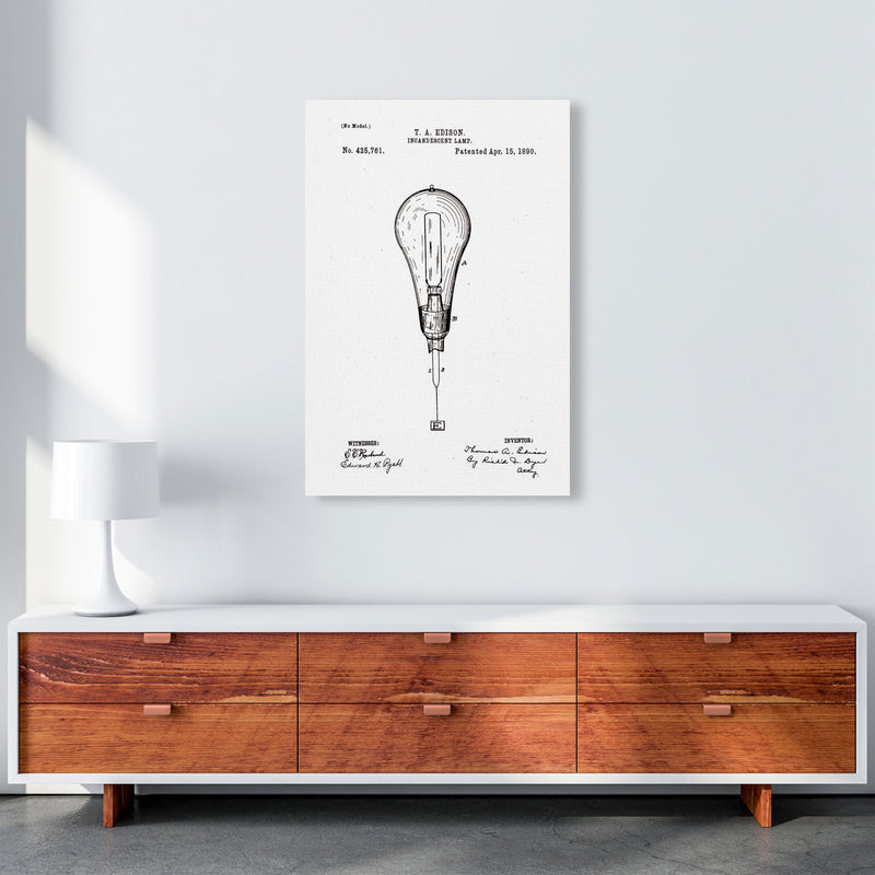 Incandescent Light Bulb Patent Art Print by Jason Stanley A1 Canvas