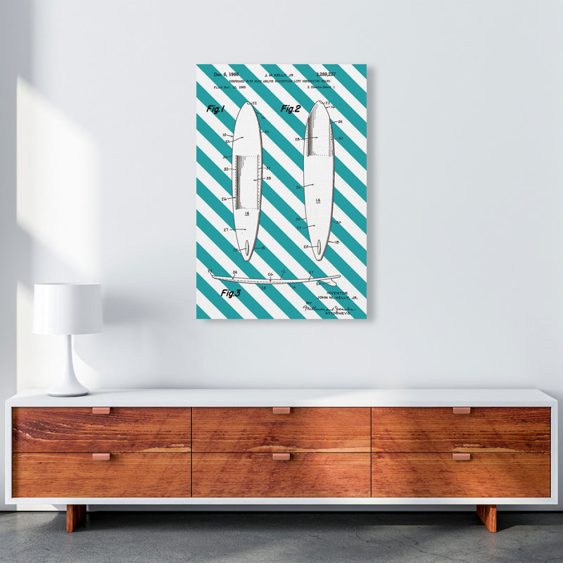 Surfboard Patent Side Stripe Art Print by Jason Stanley A1 Canvas