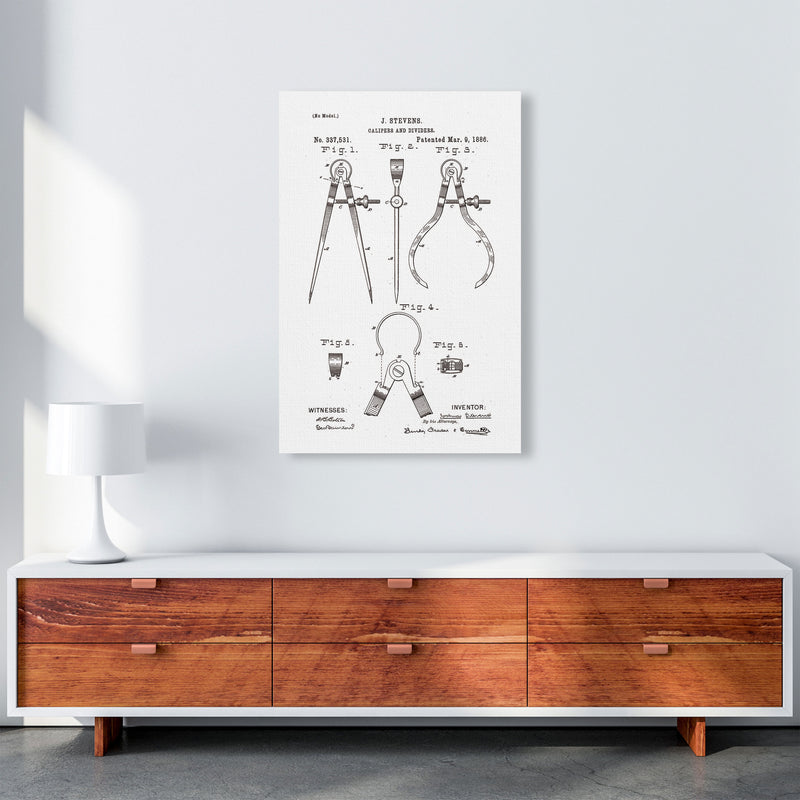 Calipers And Dividers Patent Art Print by Jason Stanley A1 Canvas