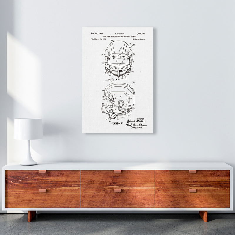 Football Helmet Patent 2 Art Print by Jason Stanley A1 Canvas