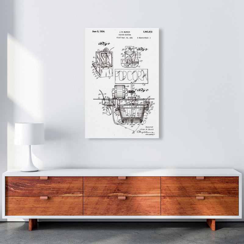 Popcorn Machine Patent 2 Art Print by Jason Stanley A1 Canvas