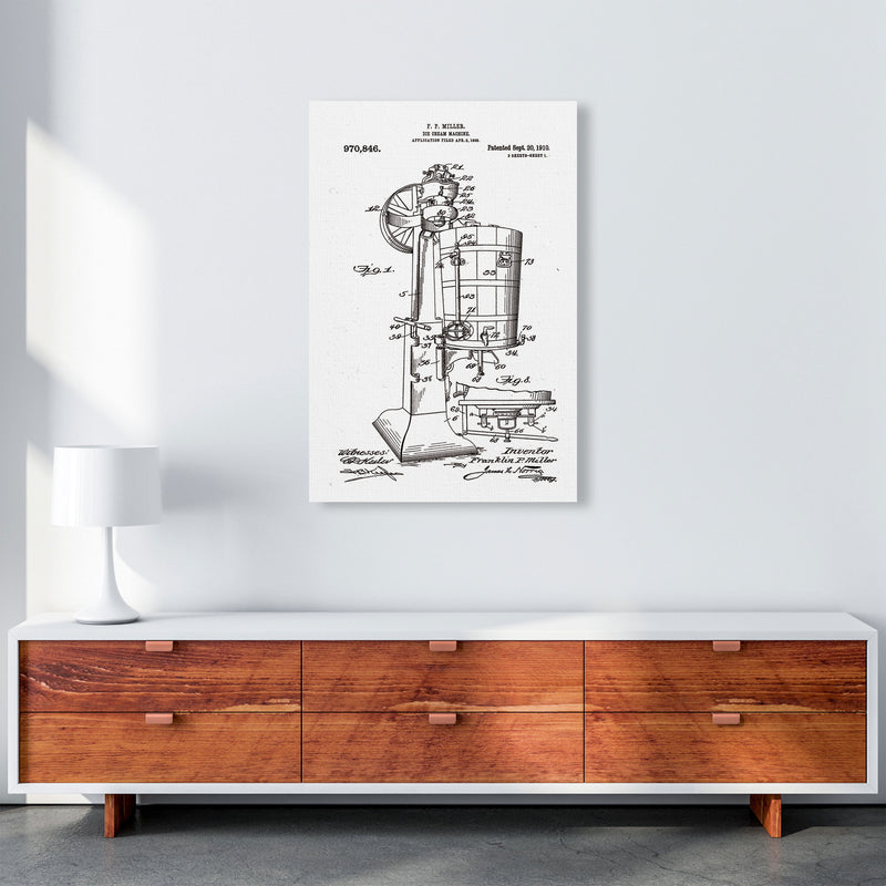 Ice Cream Machine Patent Art Print by Jason Stanley A1 Canvas