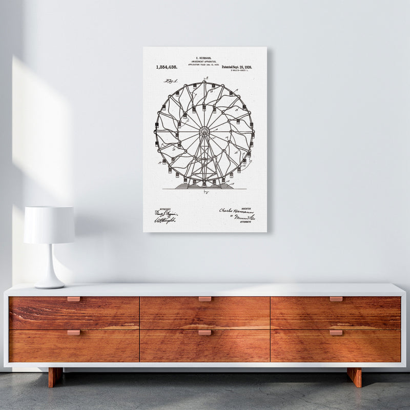 Ferris Wheel Patent Art Print by Jason Stanley A1 Canvas