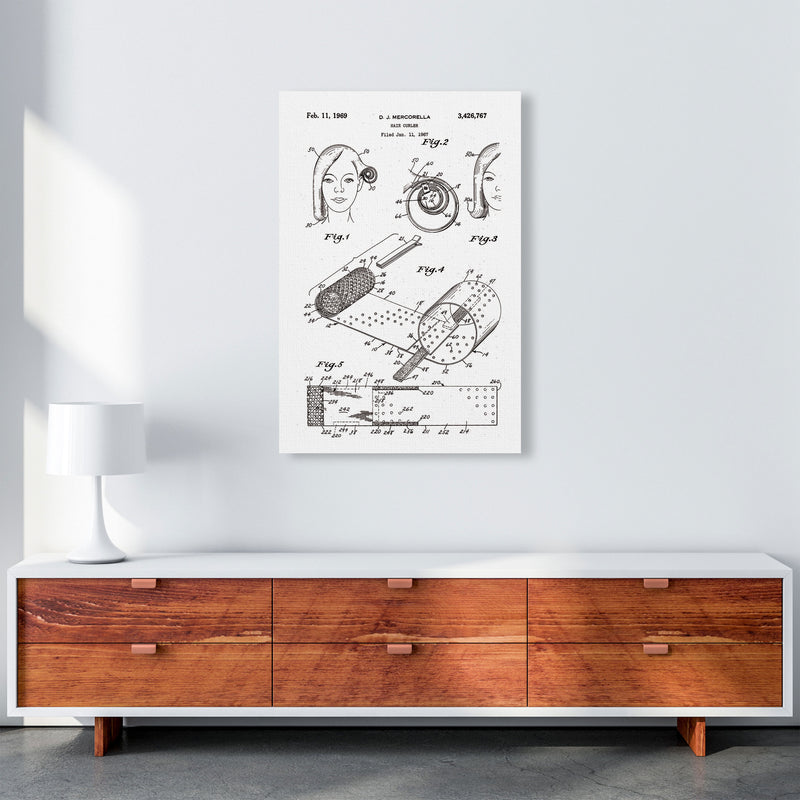 Hair Curler Patent Art Print by Jason Stanley A1 Canvas