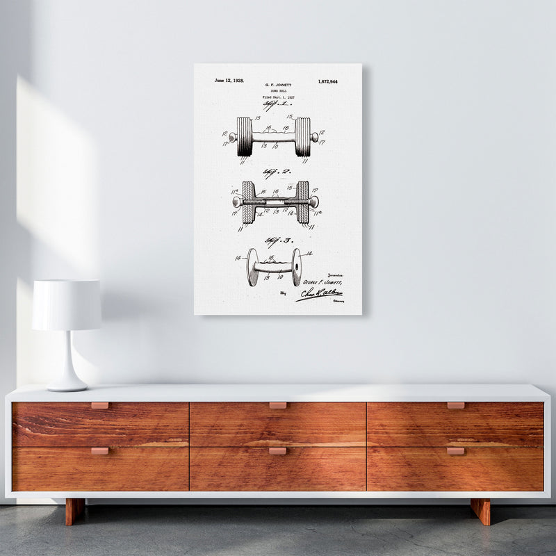 Dumb Bell Patent Art Print by Jason Stanley A1 Canvas