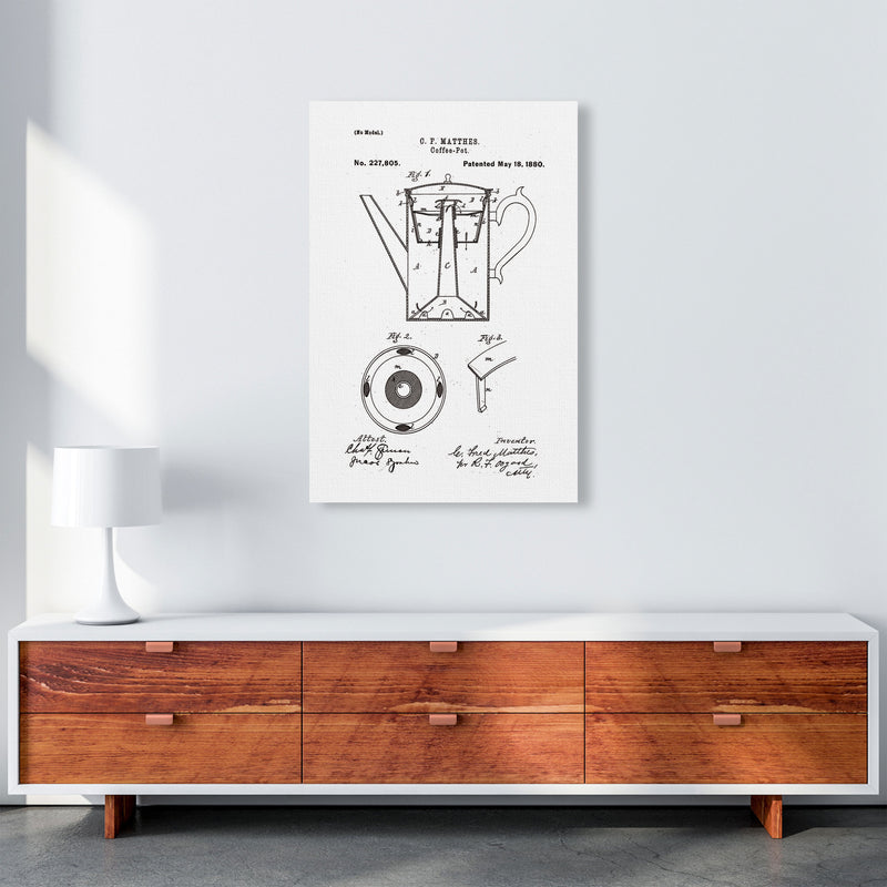 Coffee Pot Patent Art Print by Jason Stanley A1 Canvas