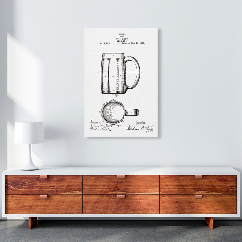 Beer Mug Patent 2 Art Print by Jason Stanley A1 Canvas