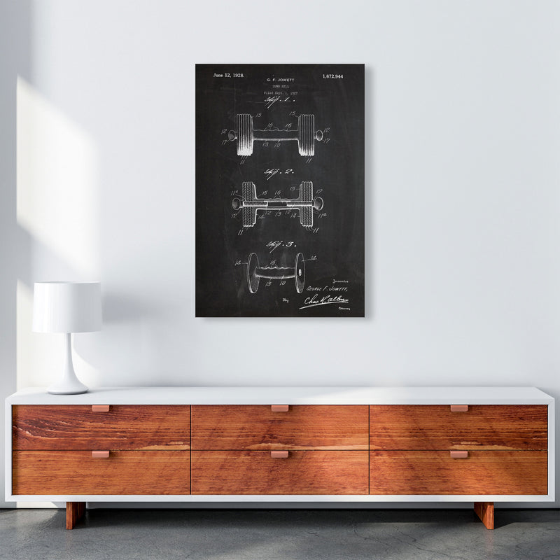 Dumbbell Patent Art Print by Jason Stanley A1 Canvas