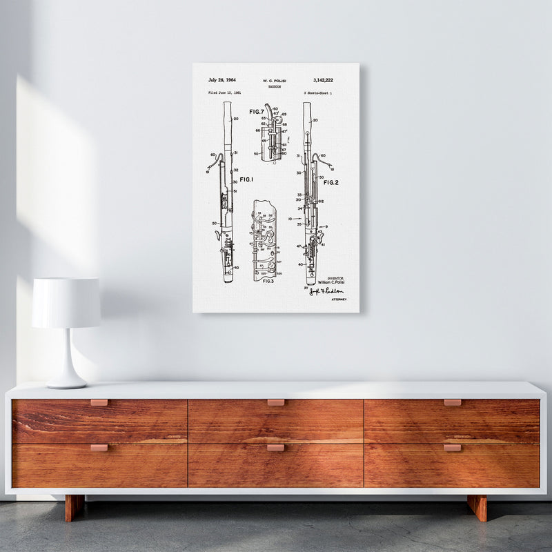 Bassoon Patent Art Print by Jason Stanley A1 Canvas