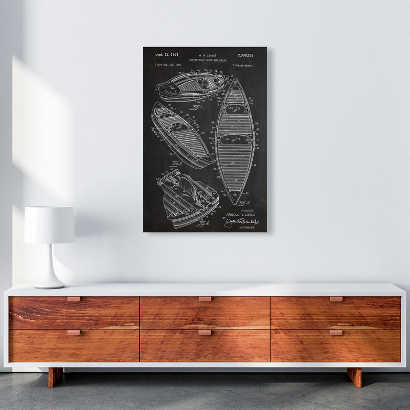 Canoe Patent Art Print by Jason Stanley A1 Canvas