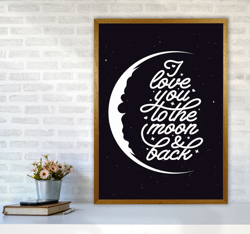 I Love You To The Moon And Back Copy Art Print by Jason Stanley A1 Print Only