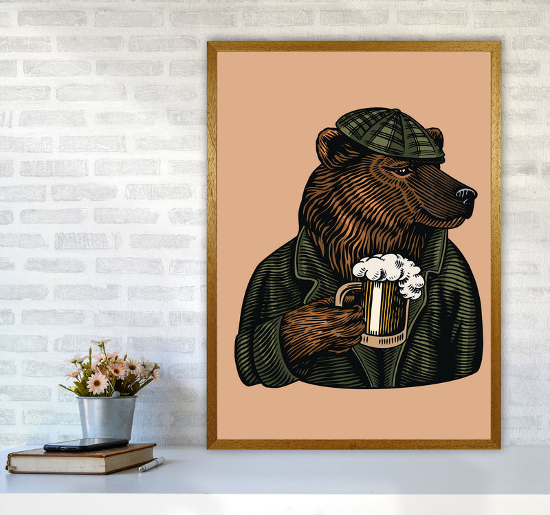 Frosty The Bear With A Frosty Beer Art Print by Jason Stanley A1 Print Only