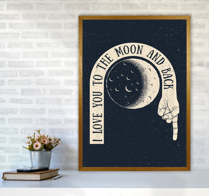 I Love You To The Moon And Back Art Print by Jason Stanley A1 Print Only