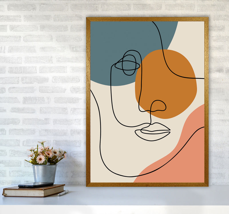 Abstract Face Line Drawing Art Print by Jason Stanley A1 Print Only