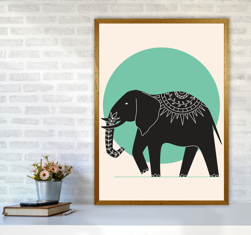 Elephant Green Moonlight Art Print by Jason Stanley A1 Print Only