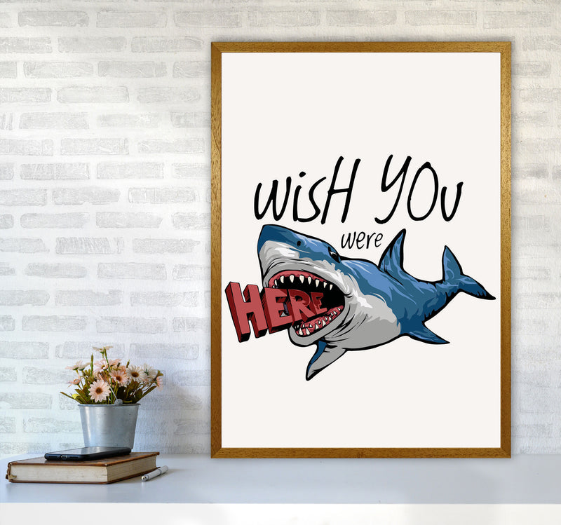 Wish You Were Here Shark Art Print by Jason Stanley A1 Print Only