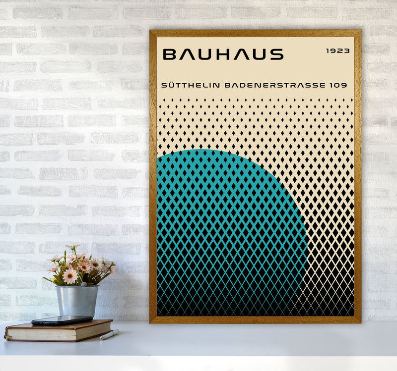 Bauhaus Geometric Teal Art Print by Jason Stanley A1 Print Only