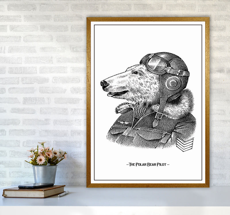 The Poler Bear Pilot Art Print by Jason Stanley A1 Print Only
