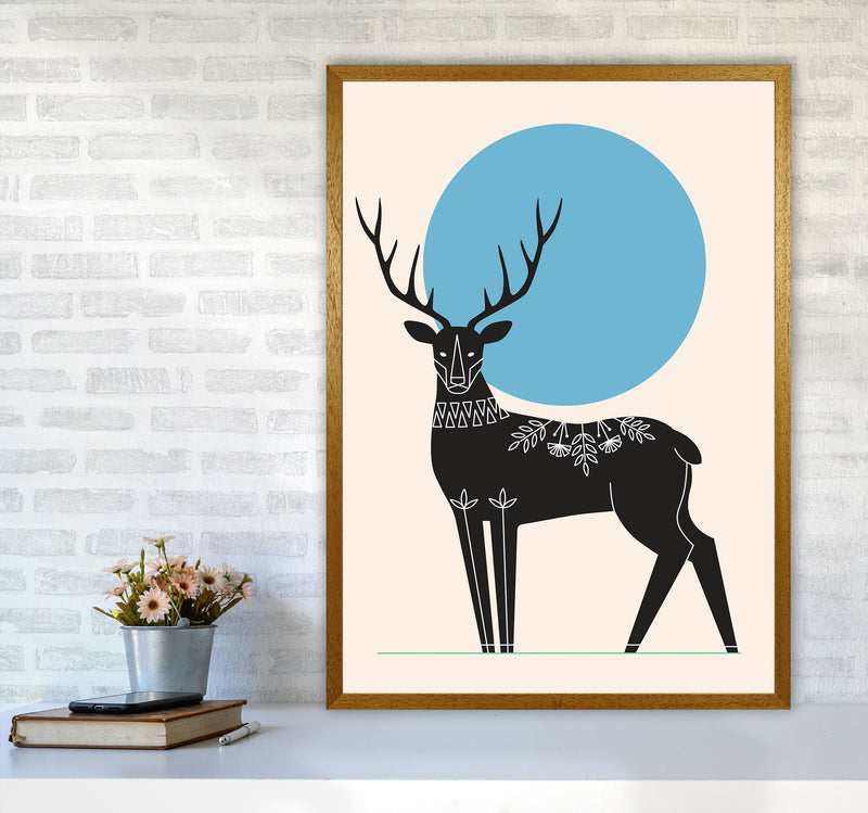 Blue Moonlight Deer Art Print by Jason Stanley A1 Print Only