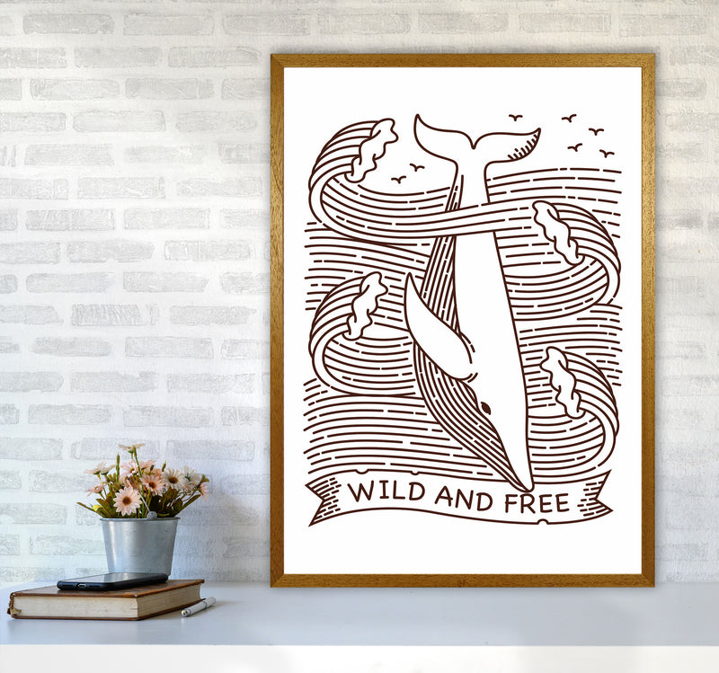 Wild And Free Whale Art Print by Jason Stanley A1 Print Only