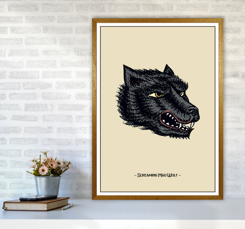 Screaming Mad Wolf Art Print by Jason Stanley A1 Print Only