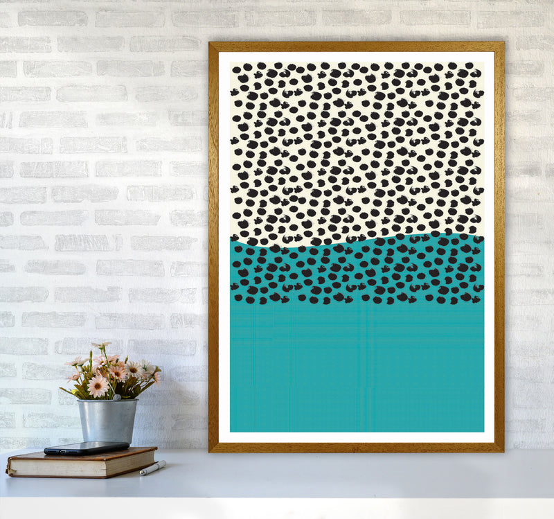 Blue Vibe Halftone Art Print by Jason Stanley A1 Print Only