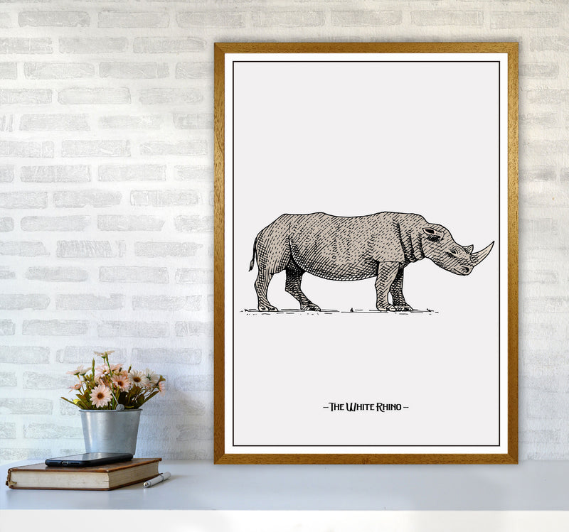 The White Rhino Art Print by Jason Stanley A1 Print Only