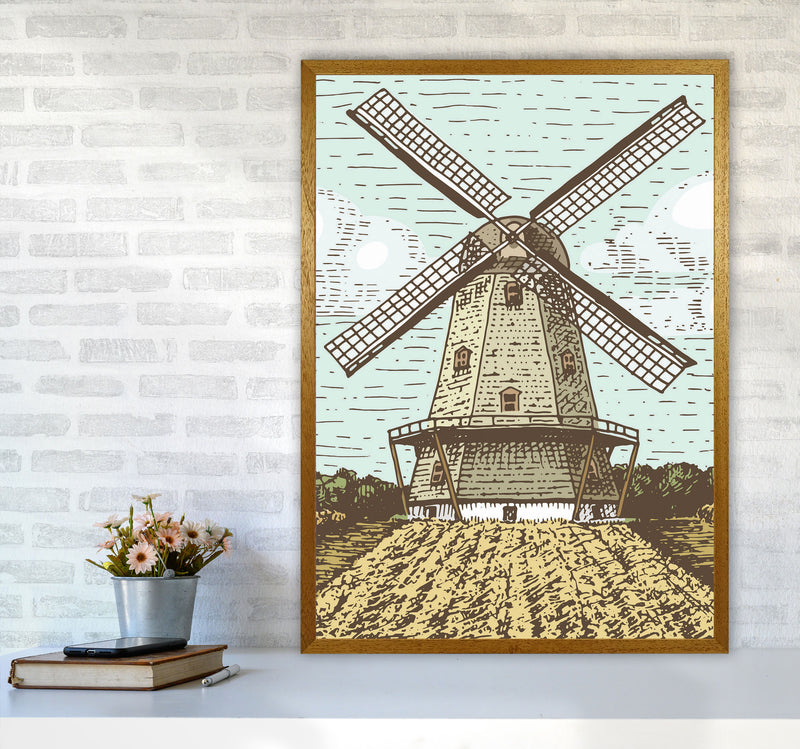 Vintage Windmill Art Print by Jason Stanley A1 Print Only