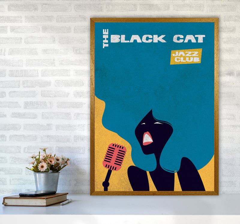 Black Cat Jazz Art Print by Jason Stanley A1 Print Only