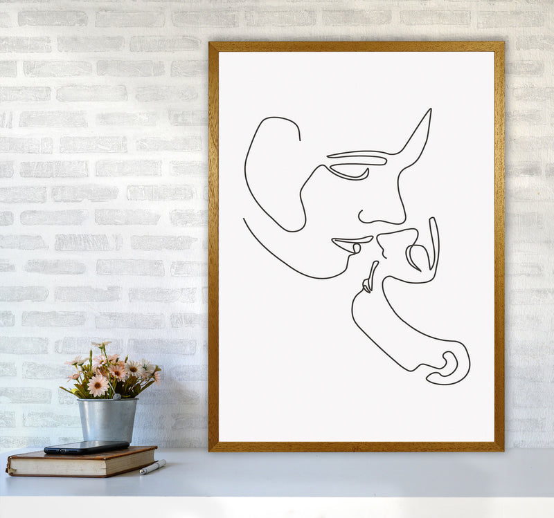One Line Kiss Art Print by Jason Stanley A1 Print Only