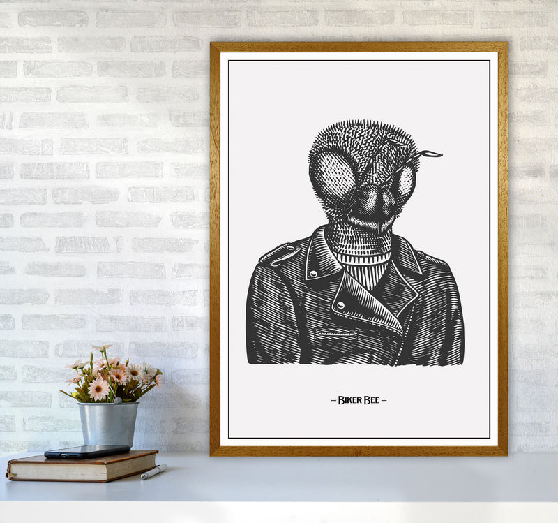 The Biker Bee Art Print by Jason Stanley A1 Print Only