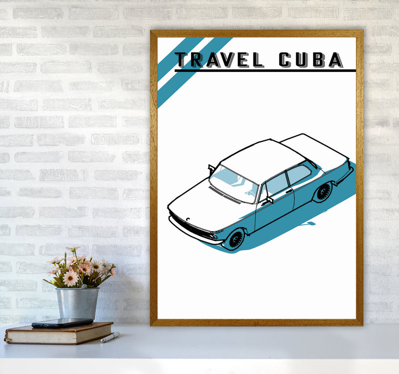 Travel Cuba Blue Car Art Print by Jason Stanley A1 Print Only