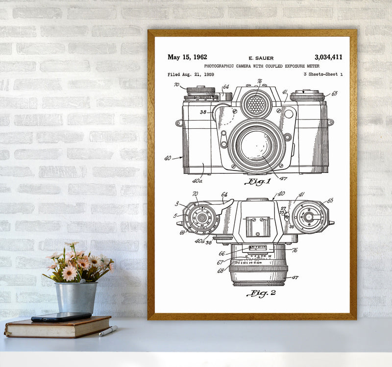 Photographic Camera Patent Art Print by Jason Stanley A1 Print Only