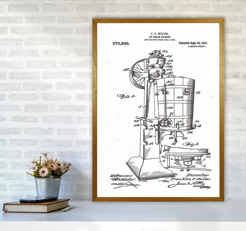 Ice Cream Machine Patent Art Print by Jason Stanley A1 Print Only