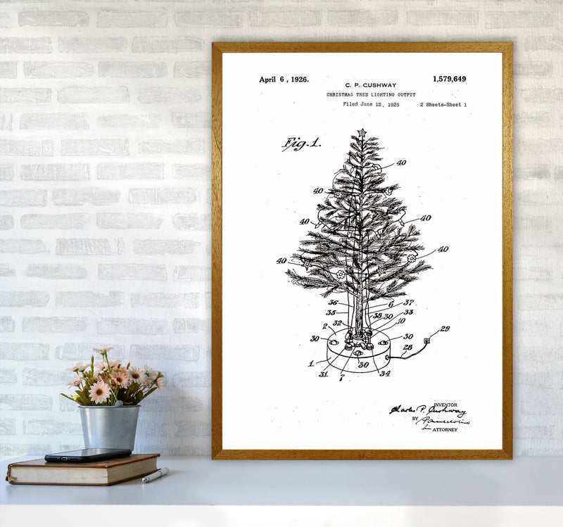 Christmas Tree Patent Art Print by Jason Stanley A1 Print Only