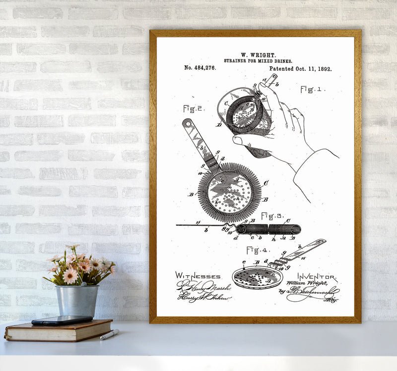 Drink Strainer Patent Art Print by Jason Stanley A1 Print Only