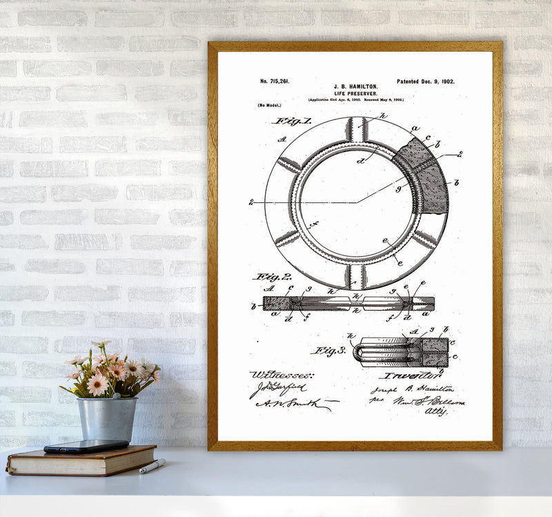 Life Preserver Patent Art Print by Jason Stanley A1 Print Only